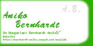 aniko bernhardt business card